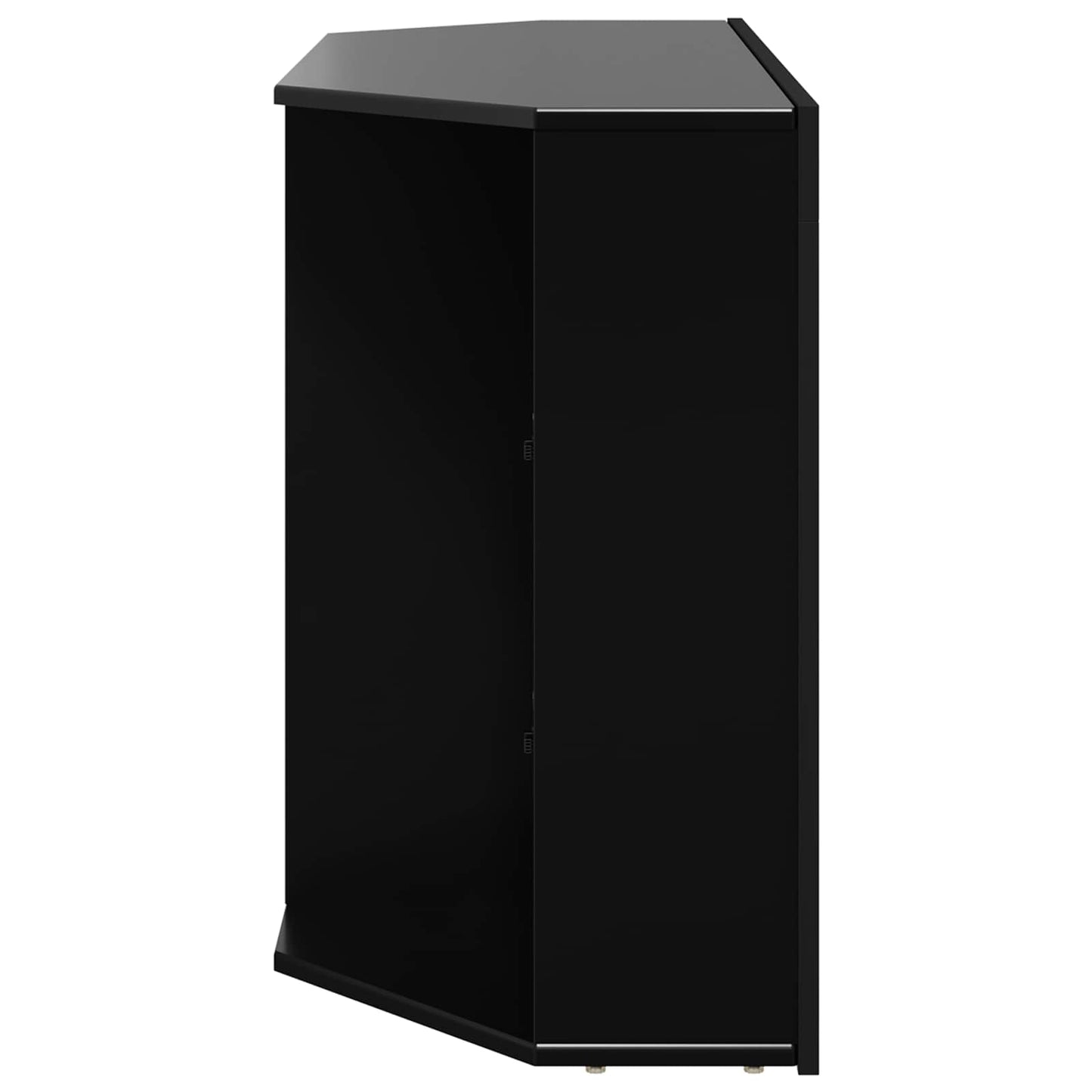 Corner LED TV Cabinet 100x40x68cm Black Engineered Wood