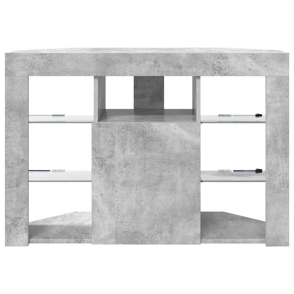 Corner LED TV Cabinet 100x40x68cm Concrete Grey Engineered Wood
