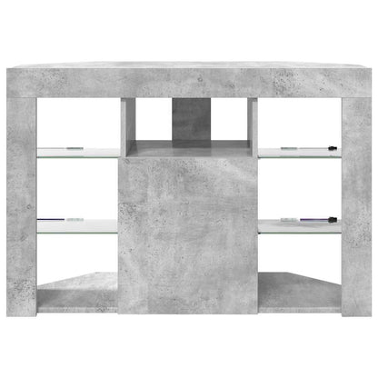 Corner LED TV Cabinet 100x40x68cm Concrete Grey Engineered Wood