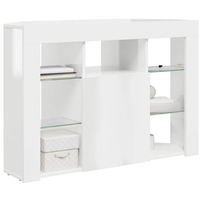 Corner LED TV Cabinet 100x40x68cm High gloss White