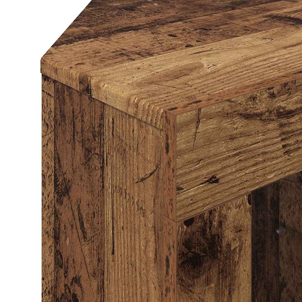 Corner LED TV Cabinet 100x40x68cm Old Wood Engineered Wood
