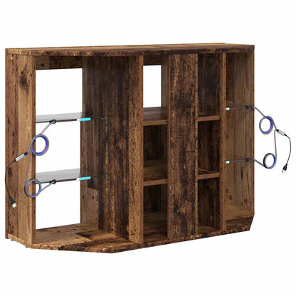 Corner LED TV Cabinet 100x40x68cm Old Wood Engineered Wood