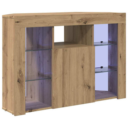 Corner LED TV Cabinet 100x40x68cm Artisan Oak Engineered Wood