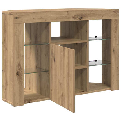 Corner LED TV Cabinet 100x40x68cm Artisan Oak Engineered Wood