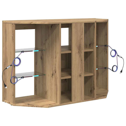 Corner LED TV Cabinet 100x40x68cm Artisan Oak Engineered Wood