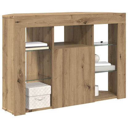 Corner LED TV Cabinet 100x40x68cm Artisan Oak Engineered Wood