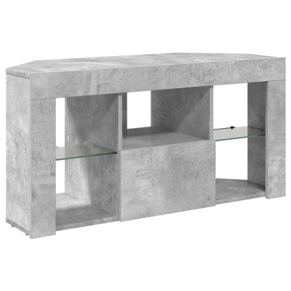 Corner LED TV Cabinet 100 x 40 x 50 cm Concrete Grey