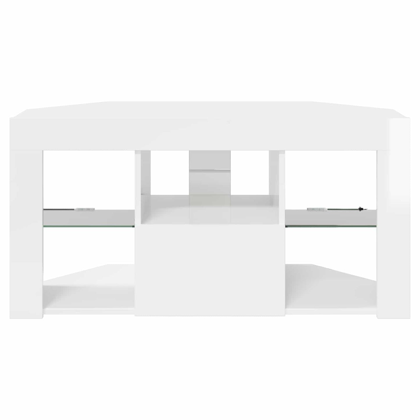 Corner LED TV Cabinet 100 x 40 x 50 cm High gloss White