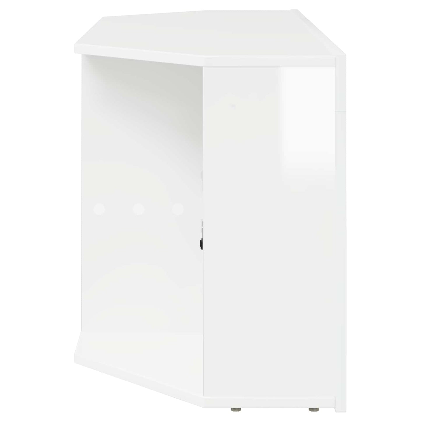 Corner LED TV Cabinet 100 x 40 x 50 cm High gloss White