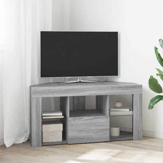 Corner LED TV Cabinet 100 x 40 x 50 cm Grey Sonoma