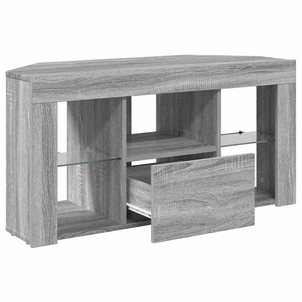 Corner LED TV Cabinet 100 x 40 x 50 cm Grey Sonoma