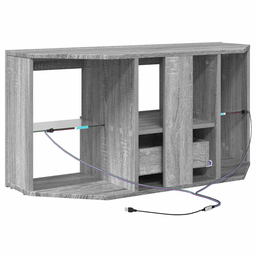 Corner LED TV Cabinet 100 x 40 x 50 cm Grey Sonoma