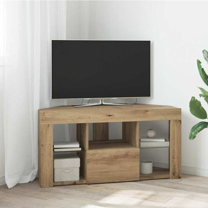 Corner LED TV Cabinet 100 x 40 x 50 cm Artisan Oak