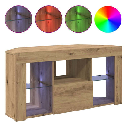 Corner LED TV Cabinet 100 x 40 x 50 cm Artisan Oak
