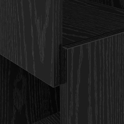 Corner Cabinet Black Oak 25.5x25x102cm Engineered Wood