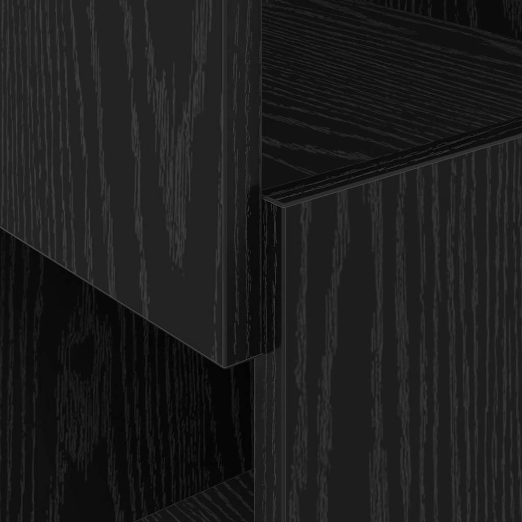 Corner Cabinet 25.5x25x102cm Engineered Wood Black Oak
