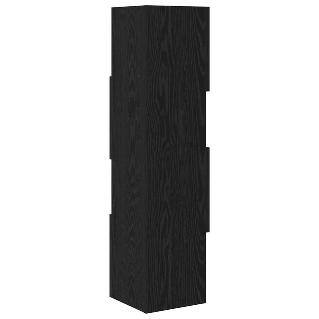 Corner Cabinet Black Oak 25.5x25x102cm Engineered Wood