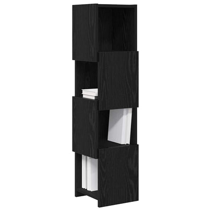 Corner Cabinet Black Oak 25.5x25x102cm Engineered Wood