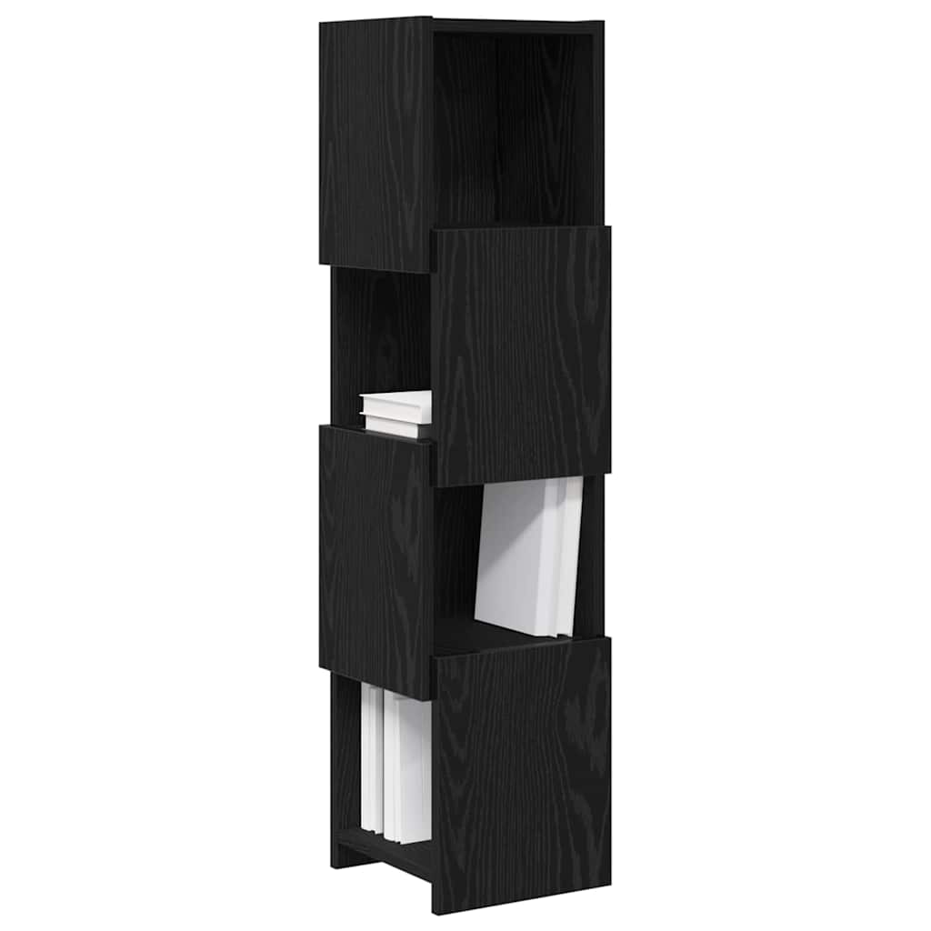 Corner Cabinet Black Oak 25.5x25x102cm Engineered Wood