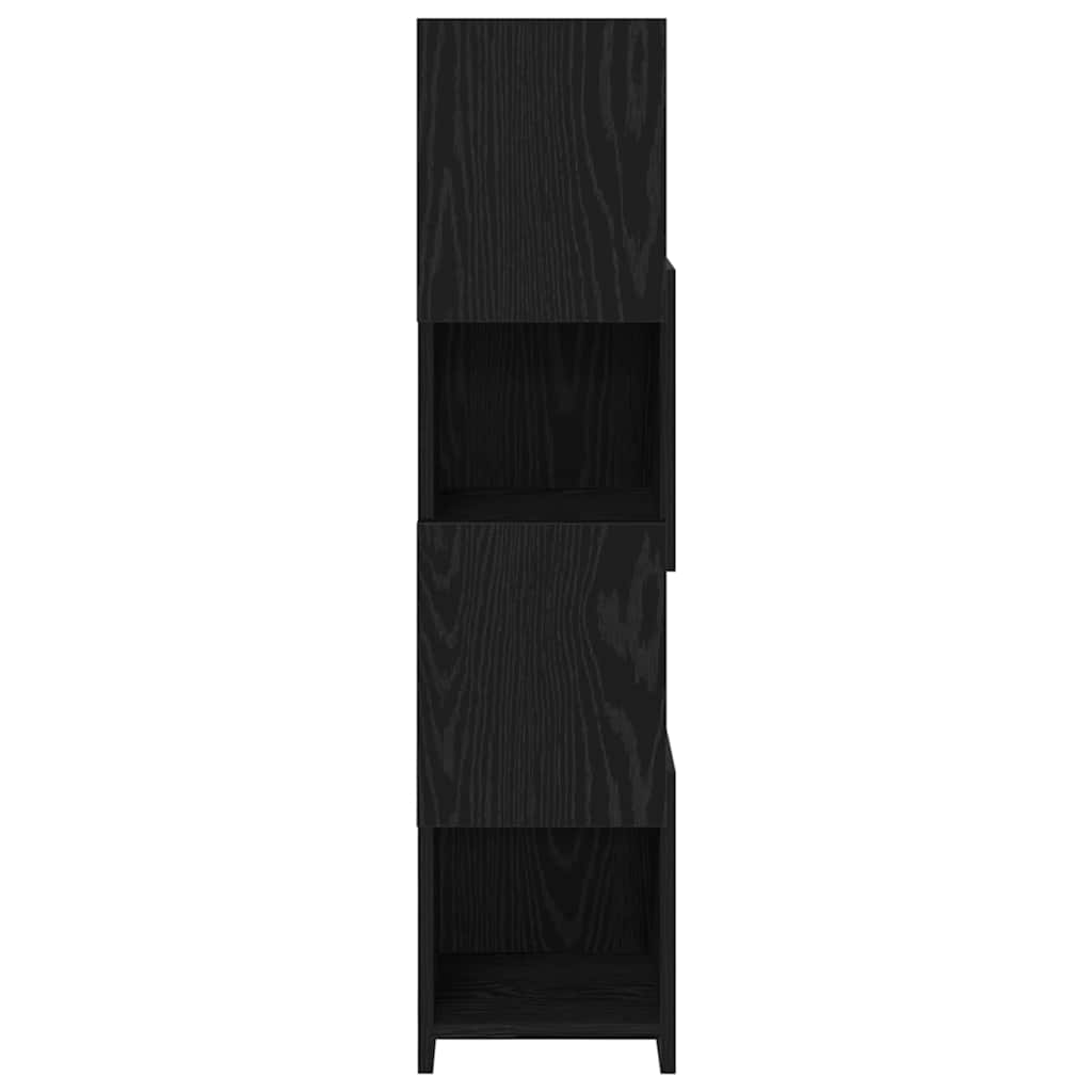 Corner Cabinet Black Oak 25.5x25x102cm Engineered Wood
