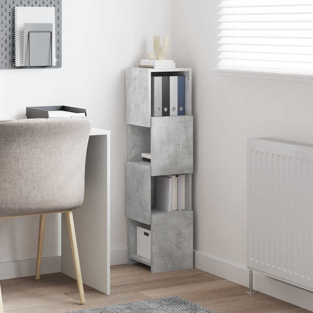 Corner Cabinet 25.5x25x102cm Engineered Wood Concrete Grey