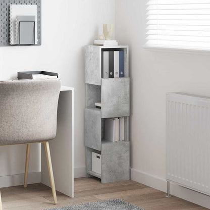 Corner Cabinet 25.5x25x102cm Engineered Wood Concrete Grey