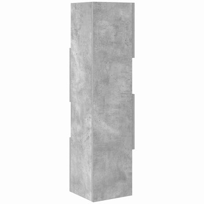 Corner Cabinet 25.5x25x102cm Engineered Wood Concrete Grey