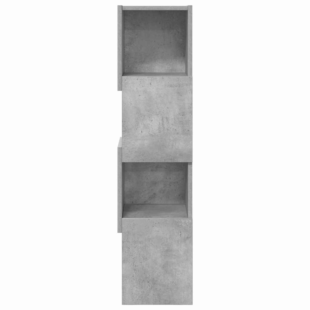 Corner Cabinet 25.5x25x102cm Engineered Wood Concrete Grey