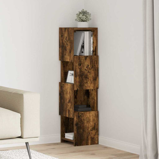 Corner Cabinet Smoked Oak 25.5x25x102cm Engineered Wood
