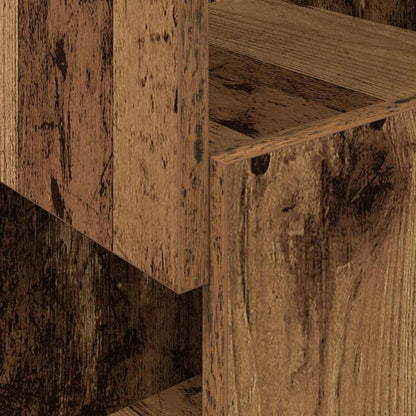 Corner Cabinet Old Wood 25.5x25x102cm Engineered Wood