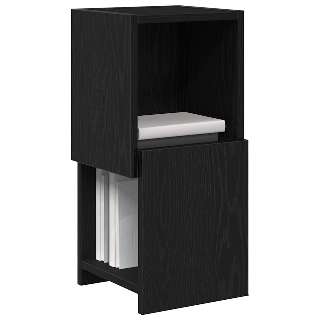 Corner Cabinet Black Oak 25.5x25x55cm Engineered Wood