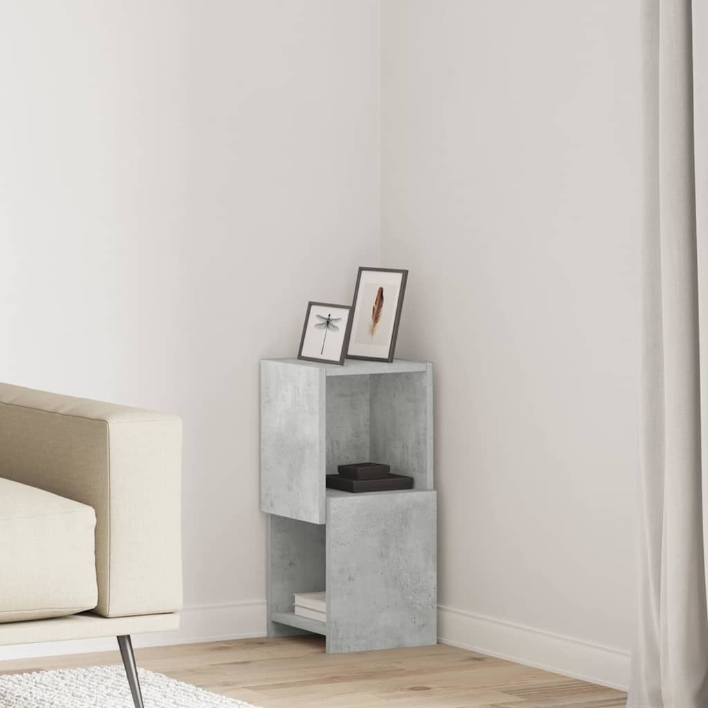 Corner Cabinet 25.5x25x55cm Engineered Wood Concrete Grey