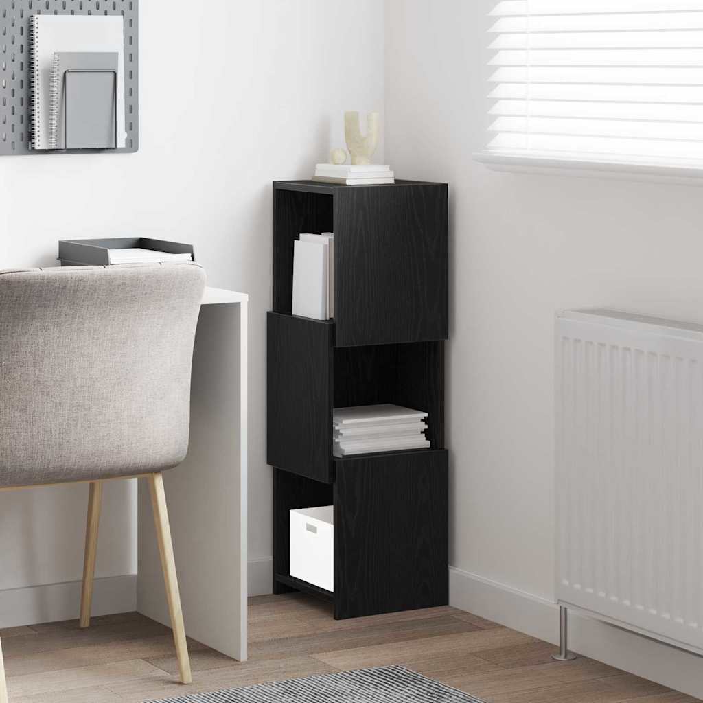 Corner Cabinet Black Oak 30.5x30x95cm Engineered Wood