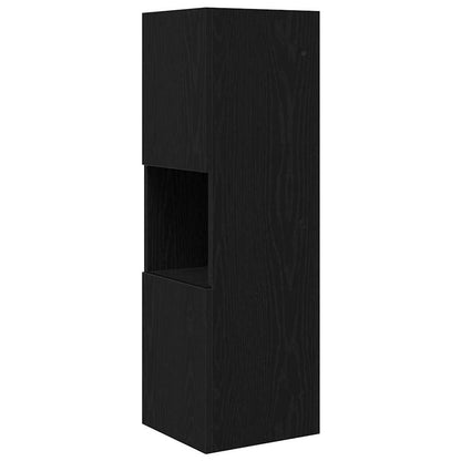 Corner Cabinet Black Oak 30.5x30x95cm Engineered Wood