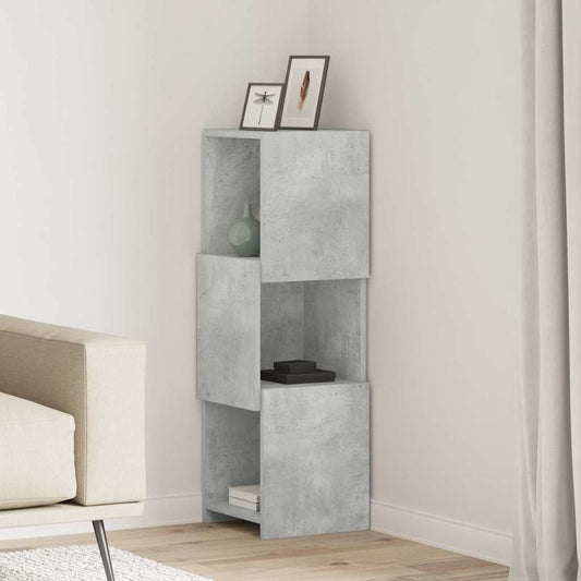Corner Cabinet Concrete Grey 30.5x30x95cm Engineered Wood