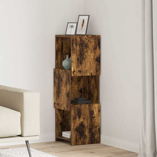 Corner Cabinet Smoked Oak 30.5x30x95cm Engineered Wood