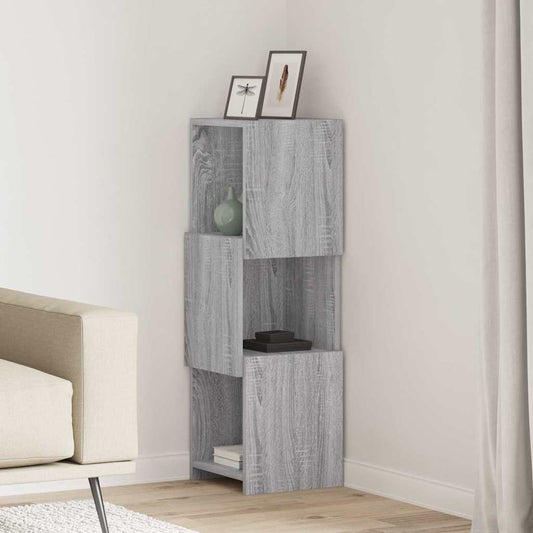 Corner Cabinet Grey Sonoma 30.5x30x95cm Engineered Wood
