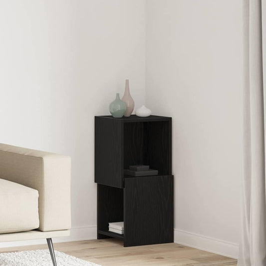 Corner Cabinet Black Oak 30.5x30x65cm Engineered Wood