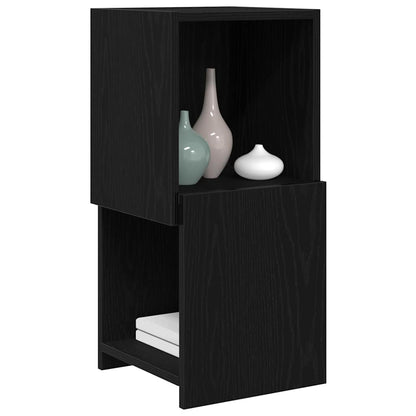 Corner Cabinet Black Oak 30.5x30x65cm Engineered Wood