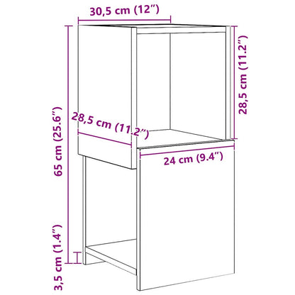 Corner Cabinet 30.5x30x65cm Engineered Wood Grey Sonoma