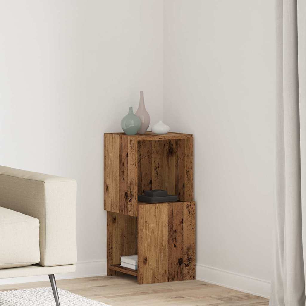 Corner Cabinet Old Wood 30.5x30x65cm Engineered Wood