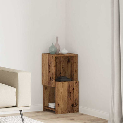 Corner Cabinet Old Wood 30.5x30x65cm Engineered Wood