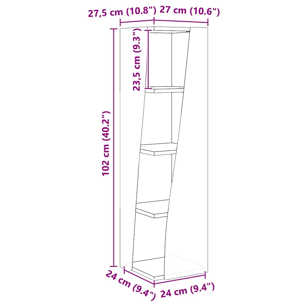 Corner Cabinet 27.5x27x102cm Engineered Wood