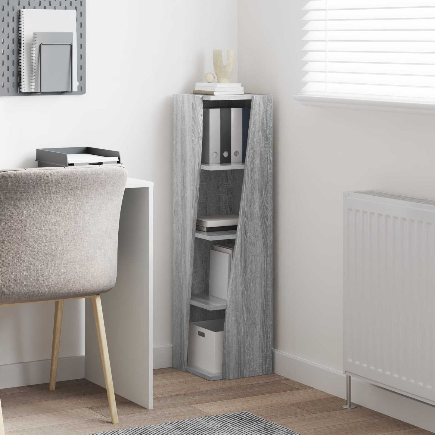Corner Cabinet 27.5x27x102cm Engineered Wood Grey Sonoma