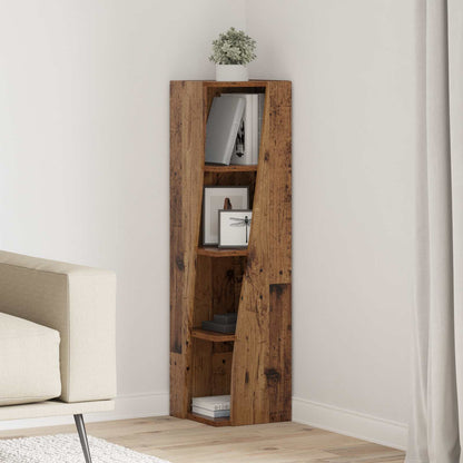 Corner Cabinet Old Wood 27.5x27x102cm Engineered Wood