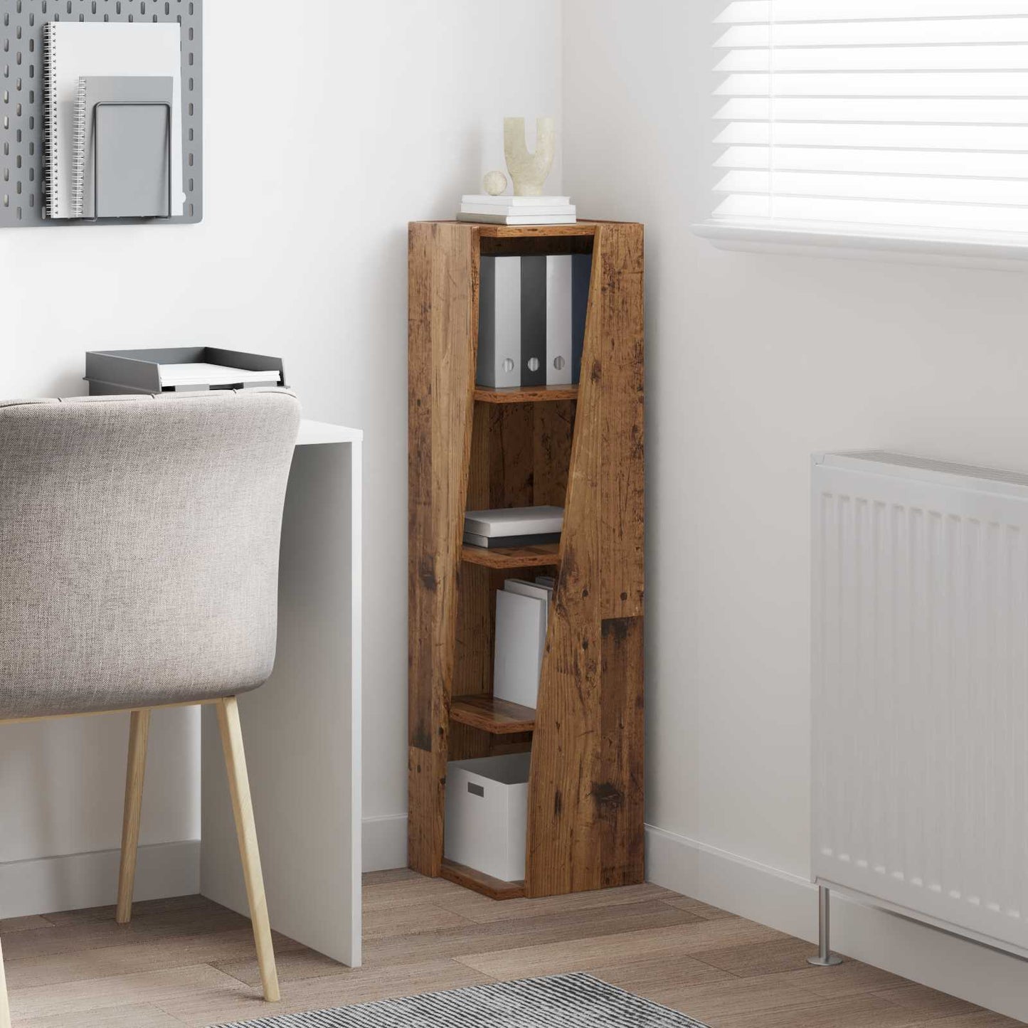 Corner Cabinet Old Wood 27.5x27x102cm Engineered Wood
