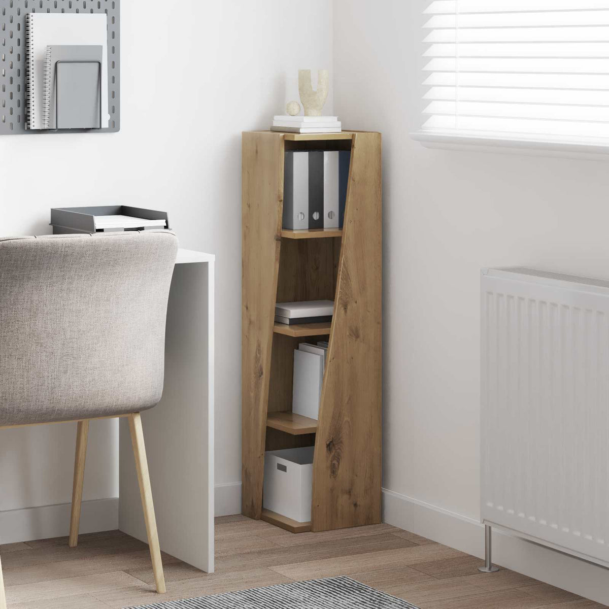 Corner Cabinet 27.5x27x102cm Engineered Wood Artisan Oak