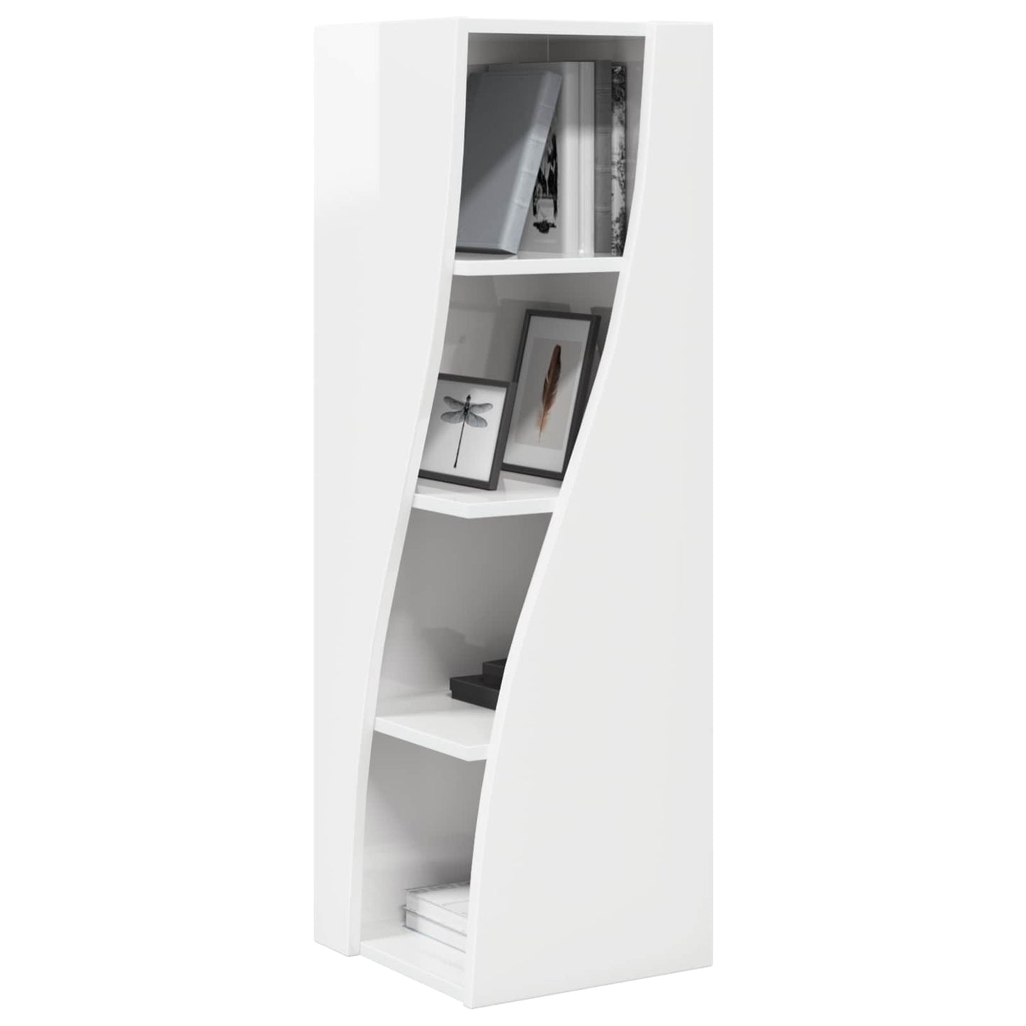 Corner Cabinet 32x32x102cm Engineered Wood High Gloss White