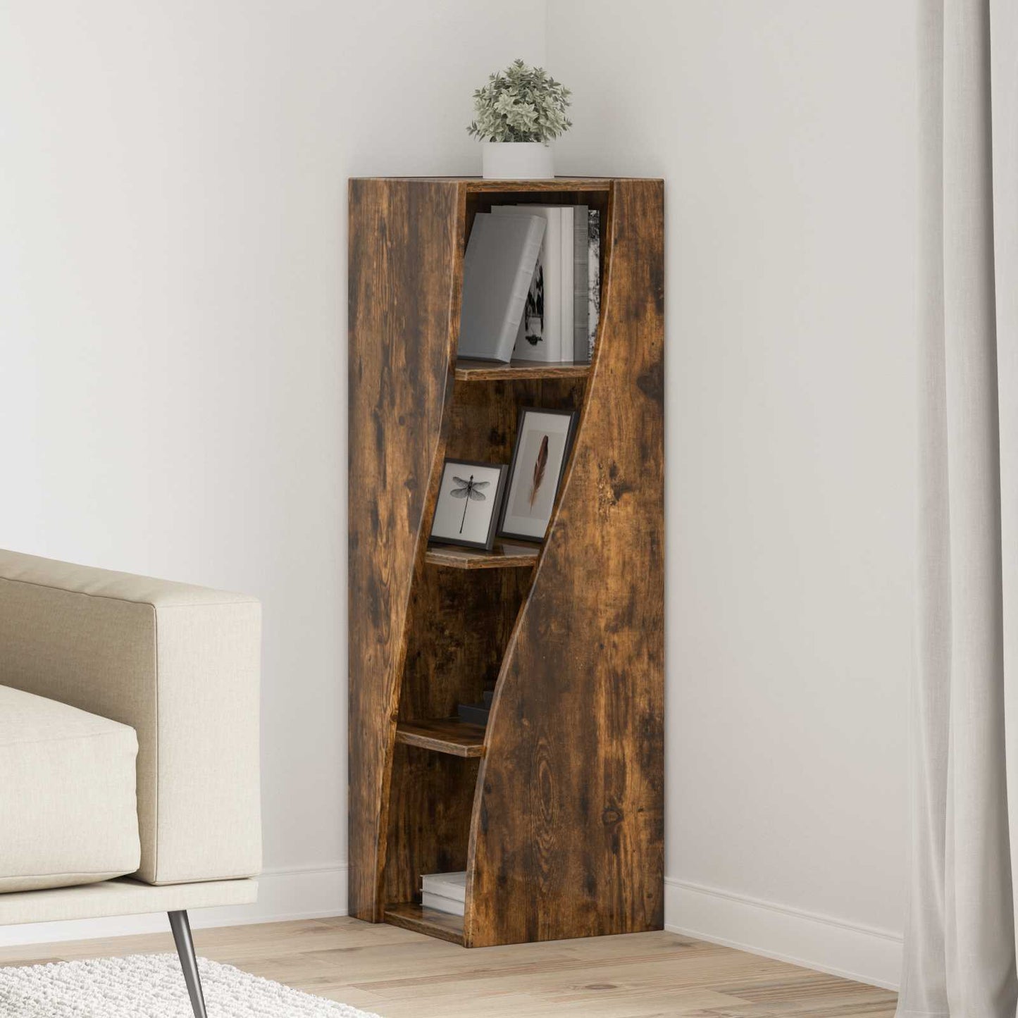 Corner Cabinet 32x32x102cm Engineered Wood Smoked Oak