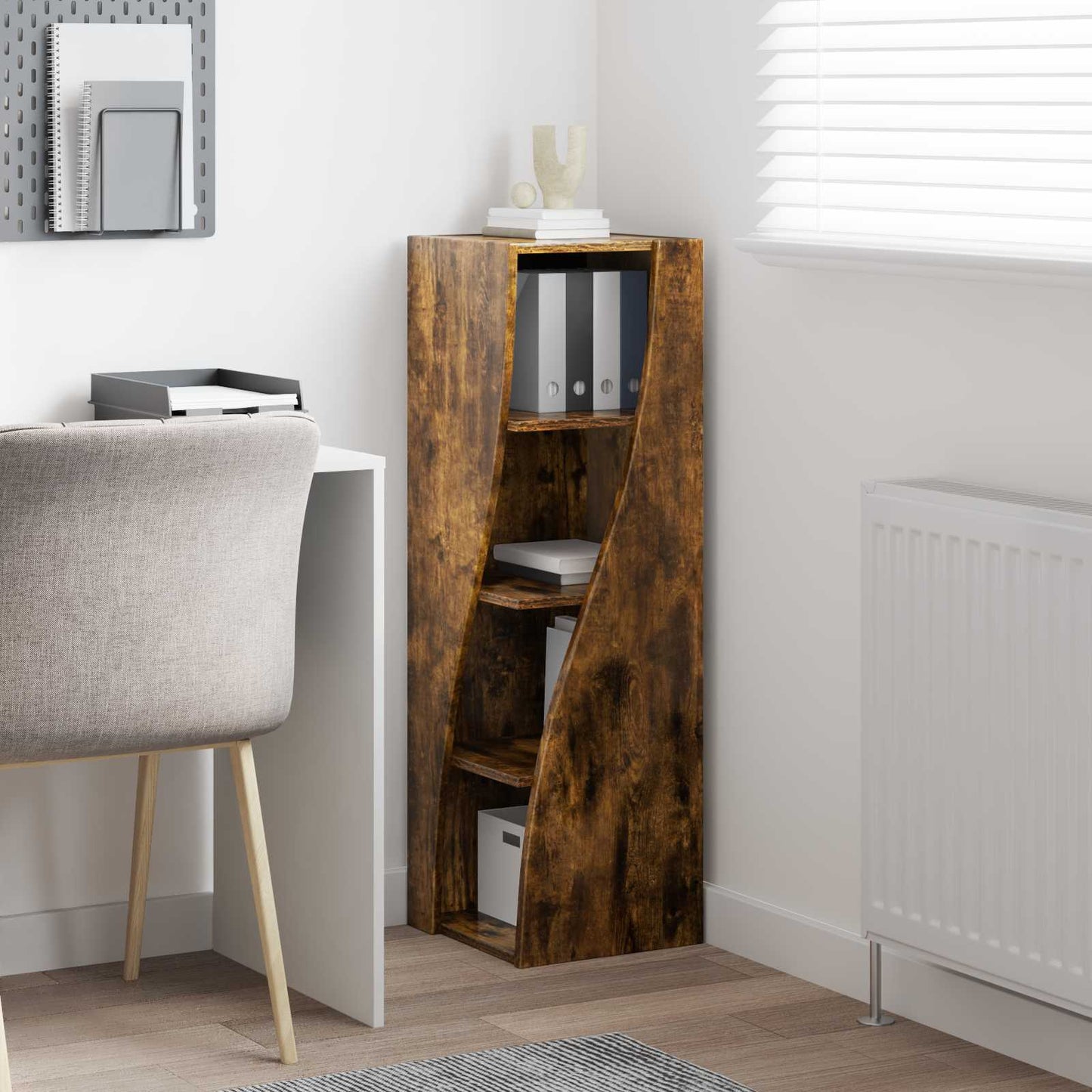 Corner Cabinet 32x32x102cm Engineered Wood Smoked Oak